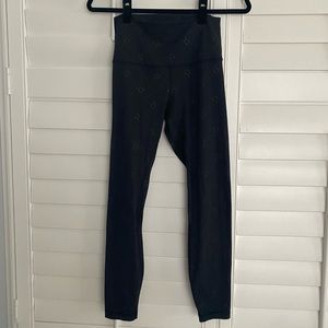 lululemon Align High-Rise Legging, 25” Length, Yogo Emboss Black Print, Size 6
